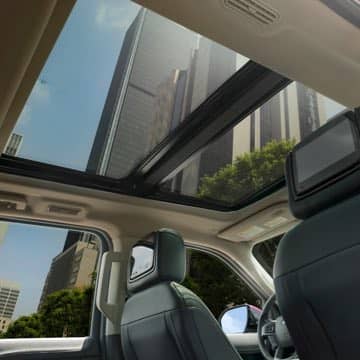 An interior shot of the panoramic Vista Roof.