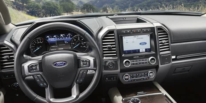 An interior shot of a Ford Expedition.