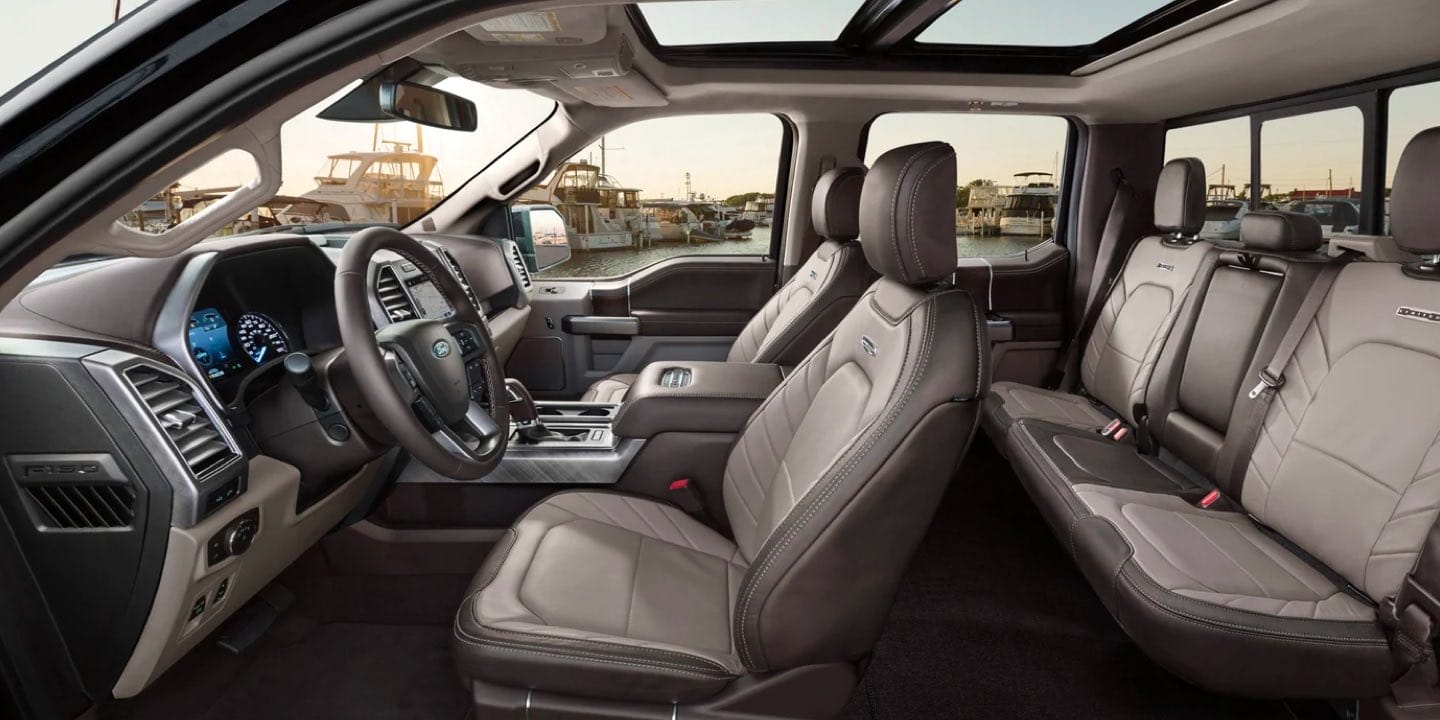 An interior shot of Ford F-150 Raptor.