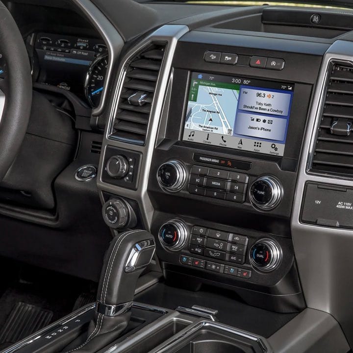 The center console and gear selector image of the Ford F-150 Raptor.