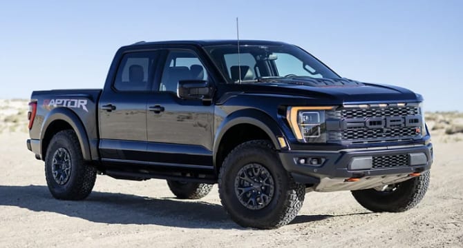2023 Ford F-150 parked on a beach