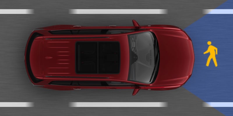 2021 Cadillac XT5 front pedestrian braking