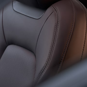 Close up of seat stitching