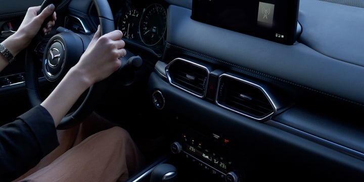 2022 Mazda CX-5 dash and steering wheel