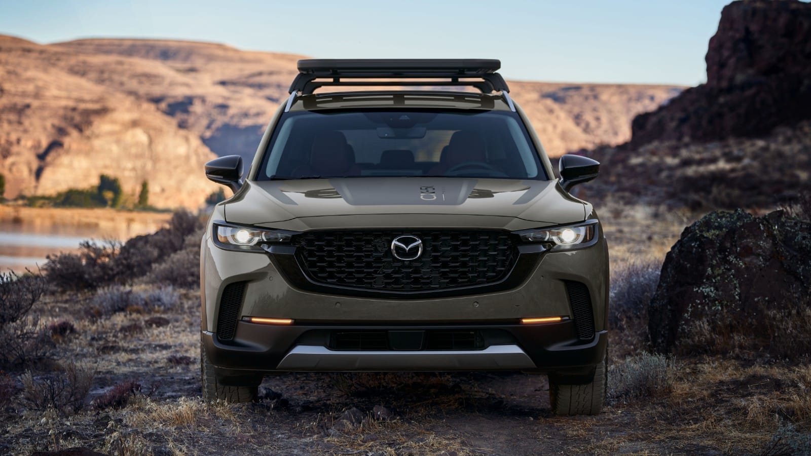 2023 Mazda CX-50 driving in the desert