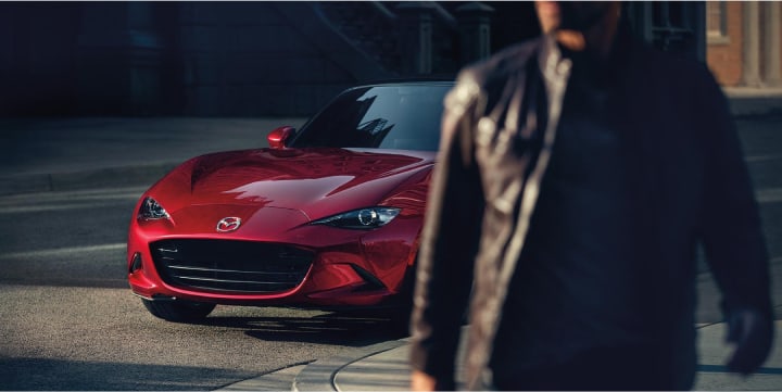 2023 Mazda MX-5 Miata parked on a city street