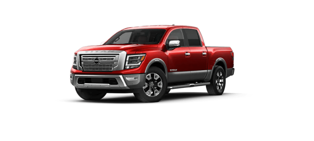 Nissan Titan 2023 en dos tonos Rojo Cardenal TriCoat / Gun Metallic