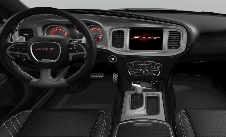 An interior view of a Dodge SRT